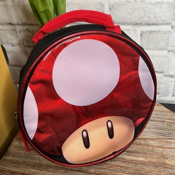 Super Mario Backpack with Detachable Mushroom Lunch Tote 17 inch - Picture 8 of 11